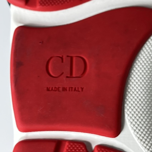 Dior Homme Shoes Men 47 Chunky Runner Sneakers White Blue Red Gold Made Italy - Picture 7 of 10